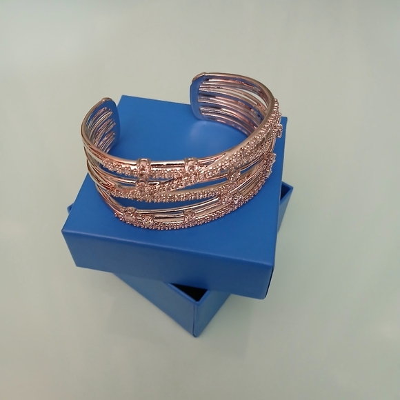 Silver Tone Cuff Bracelet - Picture 4 of 4